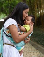 Cotton breathable sling baby carrier baby bag back pocket - Image 4