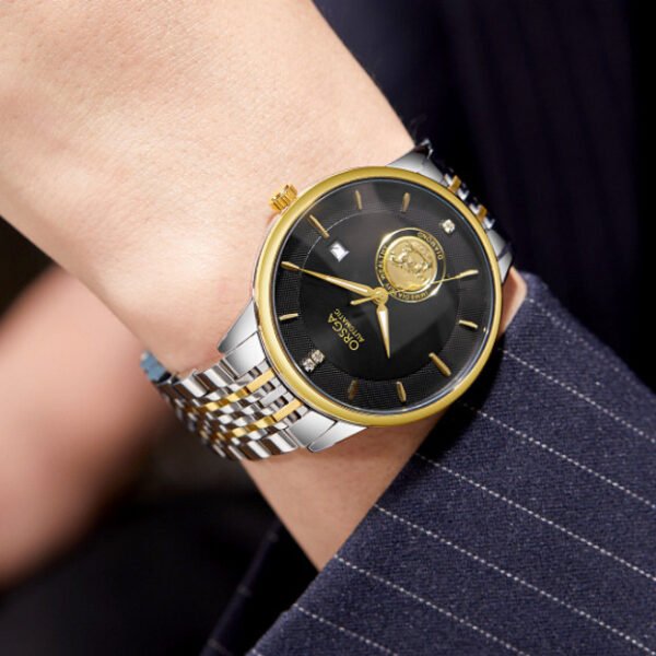 Waterproof Transparent Bottom Business Men's Mechanical Watch