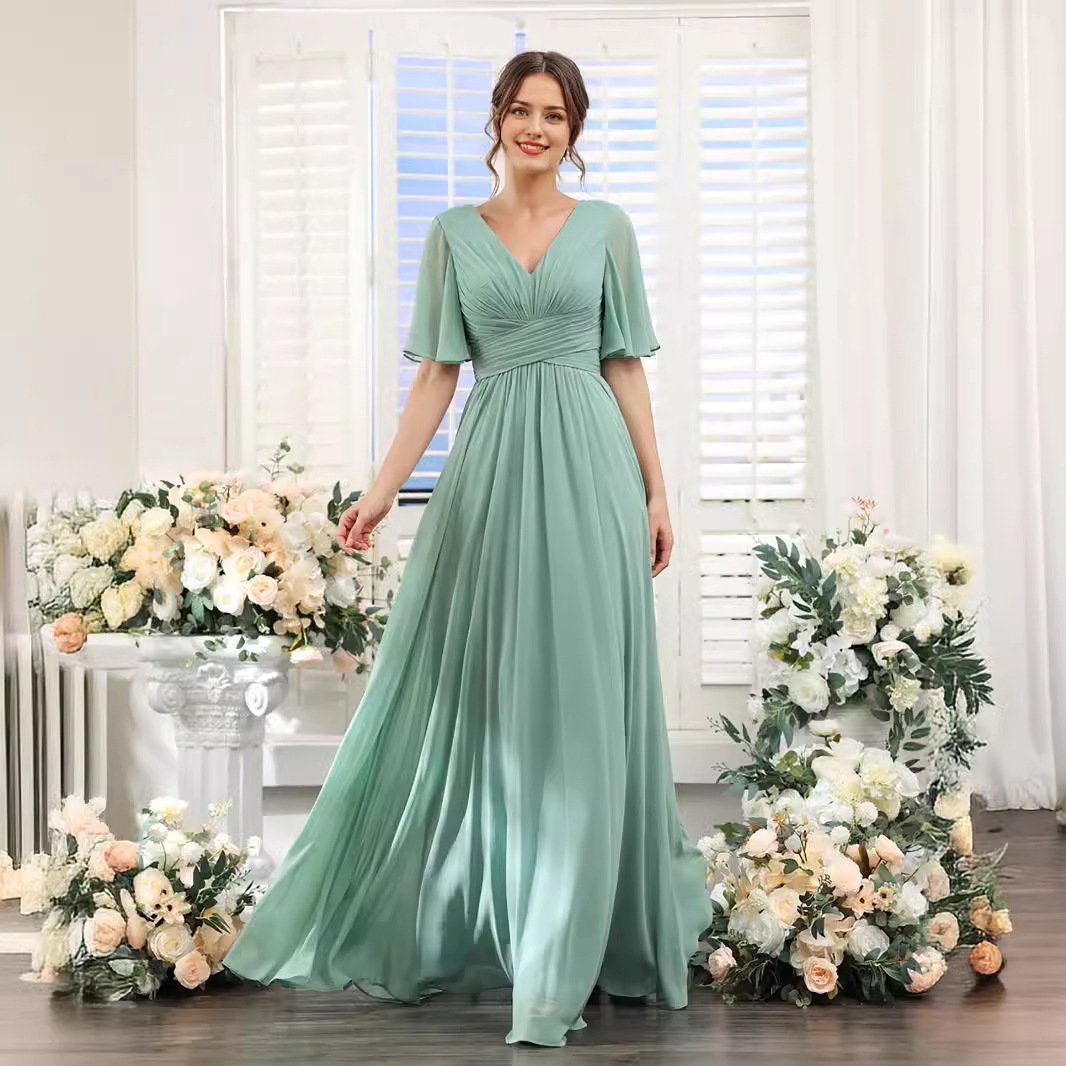 3967ef9e-d6b0-4a1c-9c7e-c3e8e9d0a69a-1.jpg Split Mixed Satin Banquet Evening Long Dress - Image 1