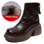 Autumn And Winter New Thick Bottom Chunky Heel Women's Ankle Boots - Image 7