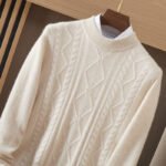 Men's Semi-high Diamond Bottoming Shirt Middle-aged Business Leisure Twisted Warm Sweater - Image 4
