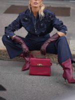 3D Floral Embellishments Shirt & High-Waisted Jeans Denim Set - Image 6