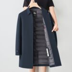 Mid-length Cotton-padded Coat Men's Fleece-lined Windproof Coat