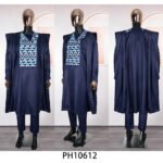 Men's Fashion Business Commute Embroidered Three-piece Set Suit - Image 2