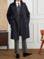 Double-breasted Lapel Trench Coat - Image 4