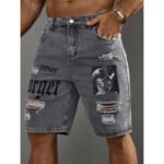 Men's Letter Printed Do The Old Cowboy Shorts - Image 2