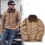 High Cashmere Fur Collar Wool Flight Jacket