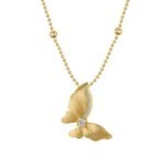 New Classic Retro Frosted Butterfly Necklace - Image 3