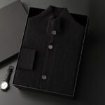 Men's Cashmere Cardigan Stand Collar Simple Urban Outerwear - Image 7