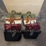 Textured Cowhide High Canvas Loose Crossbody Bag - Image 4