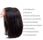 Straight human hair wigs13 * 4 Brazilian Hair - Image 2