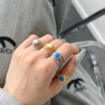 S925 Sterling Silver Opal Ring Female Sun Design Ins Style - Image 2