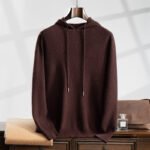 Fall Winter Men Hooded Cashmere Sweater - Image 7
