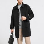 Wool Reversible Woolen Coat Men's Mid-length Single-breasted Baggy Coat - Image 6
