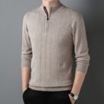 Half Zipper Thickening Thermal Head Cover Knitted Inner Match Woolen Sweater - Image 6