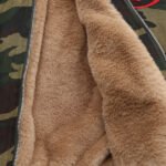 Letter Embroidered Camouflage Hooded Velvet Cotton Clothes Coat - Image 5