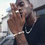 14K Gold-plated Natural Pearl Separated Bead Patchwork Bracelet For Men's Hip-hop Necklace