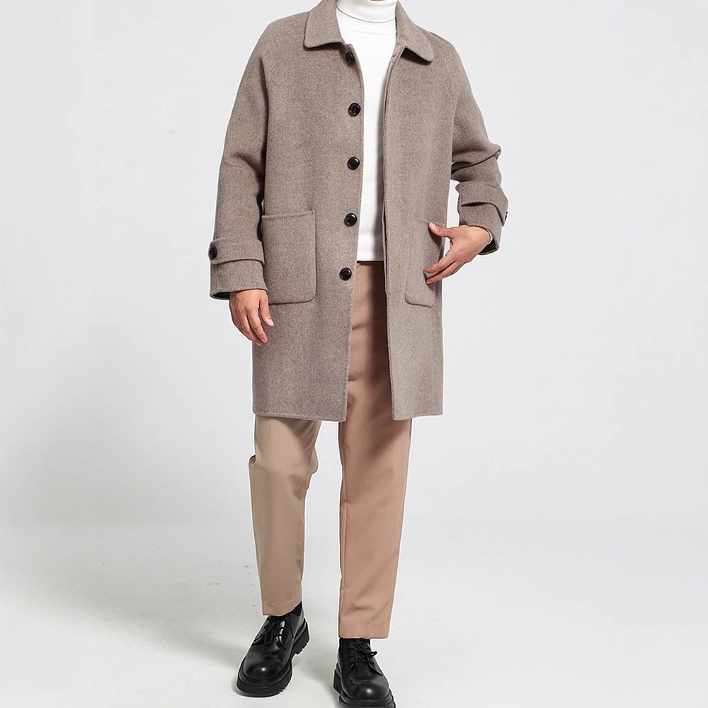 4edcd0e9-10e1-4773-9695-f6873f0f9bd2-1.jpg Wool Reversible Woolen Coat Men's Mid-length Single-breasted Baggy Coat - Image 1