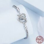 Original Niche S925 Sterling Silver Heart-shaped Base Bracelet - Image 5