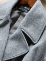 Fashion Autumn And Winter Lady Temperament Mid-length Double Breasted Woolen Coat - Image 2