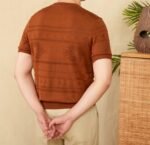 Knitted Henley Shirt American Retro Slim-fit Short Sleeve - Image 10