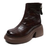 Autumn And Winter New Thick Bottom Chunky Heel Women's Ankle Boots - Image 5