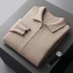 Men's Loose Lapels Thickened Oversized Knit Cardigan Suit - Image 3