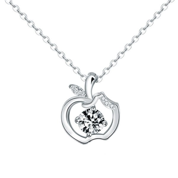 Pure Silver Collarbone Moissanite Pendant