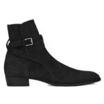 Pointed-toe Authentic Leather British Buckle Martin Boots Men's Fashion - Image 2