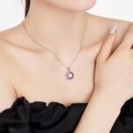 Popular S925 Sterling Silver Necklace Women's Lace Full Zircon Inlaid - Image 3