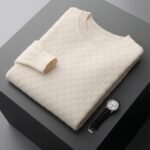 Round Neck Thickened Business Casual Cashmere Fall Winter Men Bottoming Knitted Sweater - Image 6