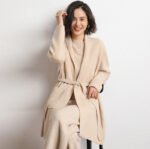Fall Winter Fashion Mid-length Knitted Coat For Women - Image 6