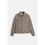 Men's Loose Wool Woven Lapel Long Sleeve Casual Jacket Coat - Image 6