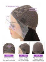 Front Lace Wig Human Hair Wig - Image 5