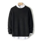 New Round Neck Double-strand Thickened Sweater For Men - Image 6