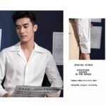 Cuban Collar Shirt Men's Business Casual Long Sleeve Shirt - Image 4