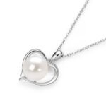 Natural Freshwater Pearl Heart Pendant Female S925 Sterling Silver Light Luxury - Image 4