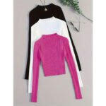 Layer 3pcs Set Stand Collar Ribbed Base Layer - Image 9