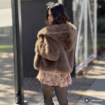 Environmental Protection Fox Fur Hooded Jacket Loose - Image 3