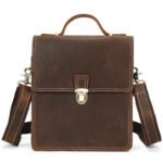 Men's Vertical Design Square Large Capacity Shoulder Messenger Bag - Image 2
