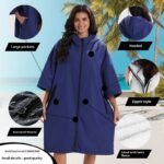 Beach Surfing Swimming Snorkeling Thick Windproof Cape Bathrobe - Image 2