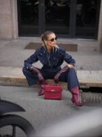 3D Floral Embellishments Shirt & High-Waisted Jeans Denim Set - Image 4