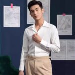 Cuban Collar Shirt Men's Business Casual Long Sleeve Shirt - Image 2