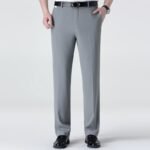 Mulberry Silk Men's Middle-aged Loose Straight Non-ironing Suit Pants - Image 2