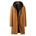 Men's Detachable Hooded Urban Mid-length Woolen Coat - Image 2