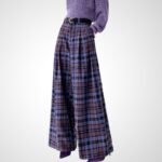 Retro Fashionable High Waist Slimming Wide-leg Pants For Women