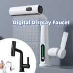 Intelligent Digital Display Faucet Pull-out Basin Faucet Temperature Digital Display Rotation - Image 2