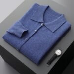 Men's Collar Button Solid Color Inner Wear Shirt - Image 4