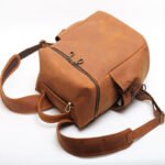 Classic Retro Backpack Crazy Horse Leather Cowhide Multi-compartment - Image 4