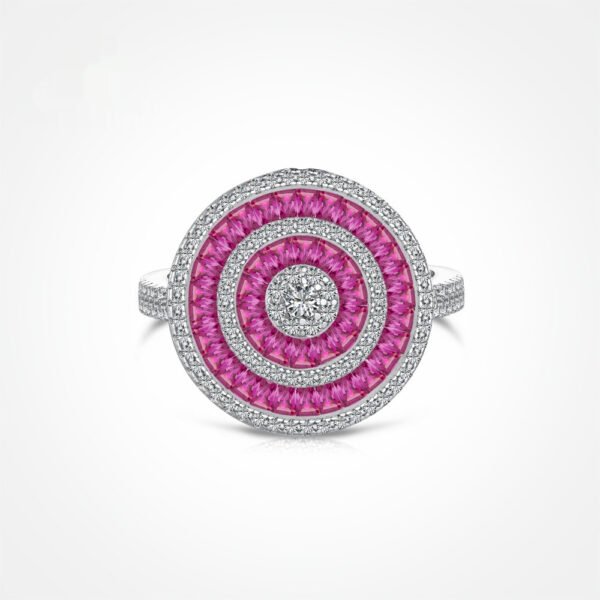 Sterling Silver Personalized Round Shield Design Simple Fashion Advanced Ring